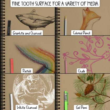 Imagem de Caderno de Esboços NIL-TECH Premium - 9x12" - 175g/m² - 70 Folhas