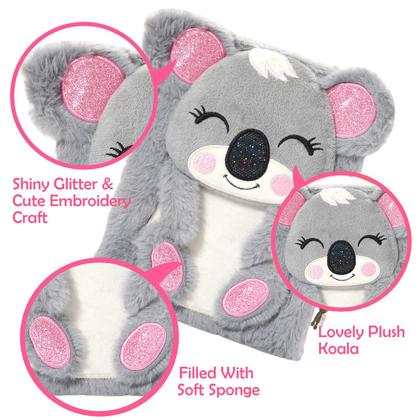 Imagem de Caderno diário YOYTOO Koala Plush com fechadura para meninas de 5 a 12 anos
