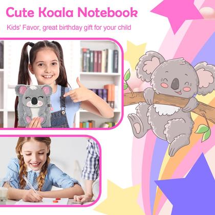 Imagem de Caderno diário YOYTOO Koala Plush com fechadura para meninas de 5 a 12 anos
