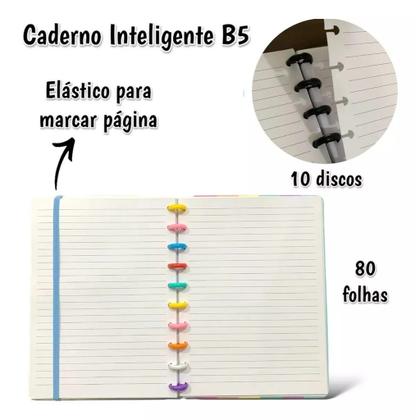 Imagem de Caderno Escolar Com Folhas Destacáveis Capa Dura Capivara Fofa Disco Inteligente Anotações Grande Colorido Papelaria Volta As Aulas Escola