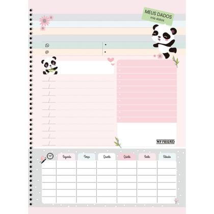 Imagem de Caderno Espiral 1/4 Capa Dura MY Friend 80 Folhas Pacote com 10