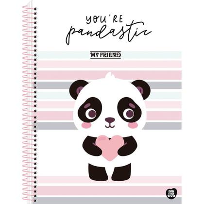 Imagem de Caderno Espiral 1/4 Capa Dura MY Friend 80 Folhas Pacote com 10