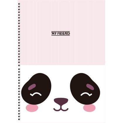 Imagem de Caderno Espiral 1/4 Capa Dura MY Friend 80 Folhas Pacote com 10