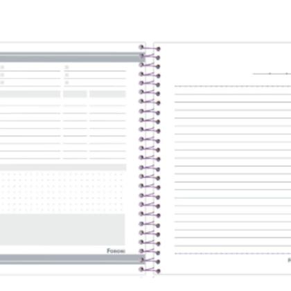 Imagem de CADERNO ESPIRAL 1/4 Pequeno - CAPA DURA STITCH 80F - FORONI