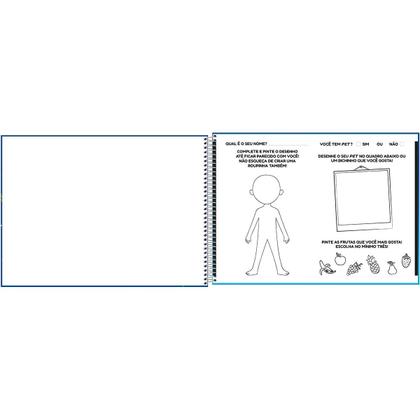 Imagem de Caderno Espiral Cartografia e Desenho Capa Dura Sapeca Kids Menina/Menino 96 Fls - Tilibra