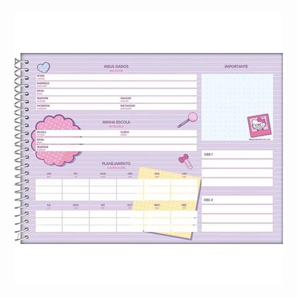 Imagem de Caderno Espiral Desenho e Cartografia Hello Kitty 80 Folhas Capa Dura - Jandaia