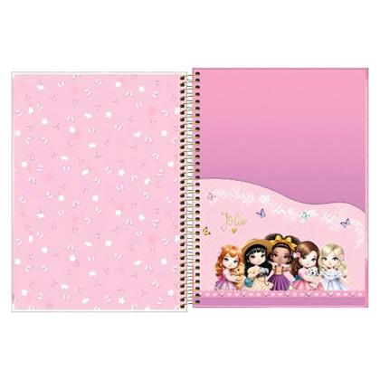 Imagem de Caderno Espiral Grande Universitário Jolie 10 Matérias 160 Folhas Capa Dura - Tilibra  Papelaria  Escolar  Meninas 