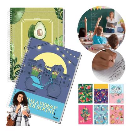 Imagem de Caderno Espiral Universitário Capa Dura 10 Matérias 200 Folhas My Collection Feminino CREDEAL Estampa 4