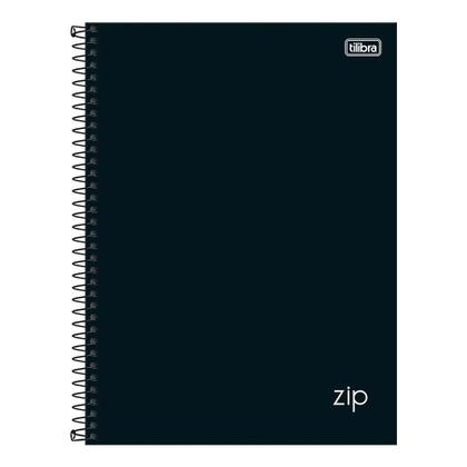 Imagem de Caderno Espiral Universitário Capa Dura 16M Tilibra Zip Preto 256 Folhas - Embalagem c/ 2 Unidades