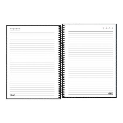 Imagem de Caderno Espiral Universitário Capa Dura 16M Tilibra Zip Preto 256 Folhas - Embalagem c/ 2 Unidades