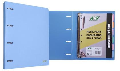 Imagem de Caderno Fichário  Argolado Pastel PP C/ Bloco + 6 Divisórias