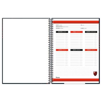 Imagem de Caderno Flamengo Clube Regatas 1 Matéria Espiral 80 F