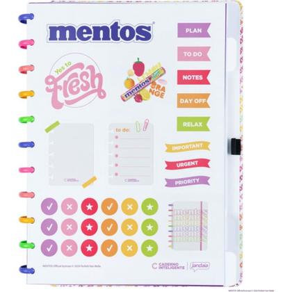 Imagem de Caderno Inteligente Grande Mentos com Bolsa Aromática e Discos Coloridos - 80 Folhas
