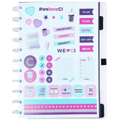 Imagem de Caderno Inteligente Ice Pink Grande A4 11 Discos 80Fls Rosa