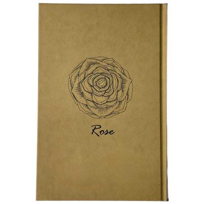 Imagem de Caderno Kraft Médio Rose Rosas 120 Folhas