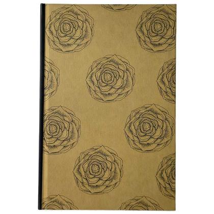 Imagem de Caderno Kraft Médio Rose Rosas 120 Folhas
