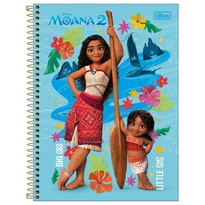 Imagem de Caderno Moana Capa Dura Espiral 80F 1 Matéria Escolar