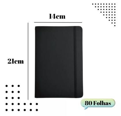 Imagem de Caderno Moleskine Capa Dura 14x21 com pauta e elástico