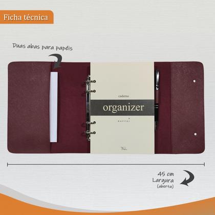 Imagem de Caderno Organizer 182-R Personalizado Raffai Couros