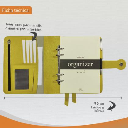 Imagem de Caderno Organizer Couro 127-R Raffai Couros