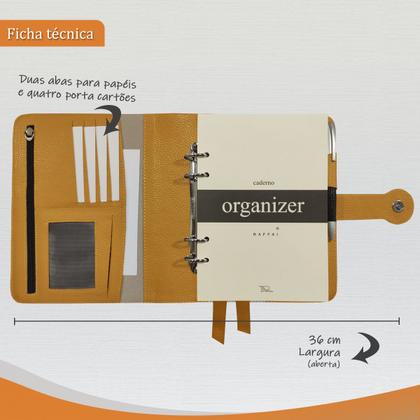 Imagem de Caderno Organizer Couro 127-R Raffai Couros