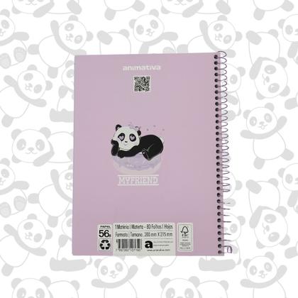 Imagem de Caderno Pandinha My Friend Capa Dura 80Fs 1 Matéria Escolar