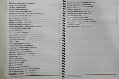 Imagem de Caderno Partituras Teclado e Piano Clássico  52 Músicas 100 pg