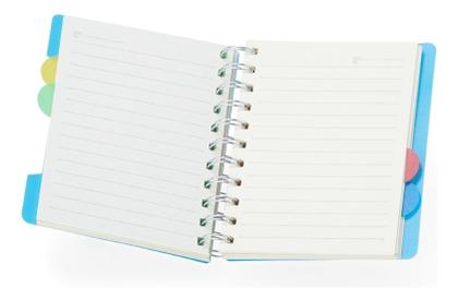 Imagem de Caderno Pequeno Com Divisórias Espiral Anotações Pauta
