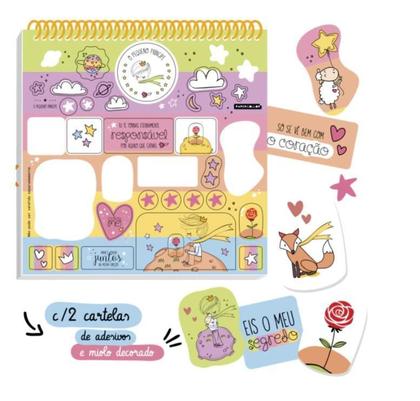 Imagem de Caderno Pequeno Principe Com Adesivos 48 Folhas Espiral