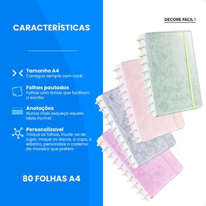 Imagem de Caderno Personalizado De Disco Inteligente Grand Touch Couro