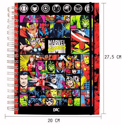 Imagem de Caderno Smart Inteligente Marvel Espiral Com 10 Divisórias
