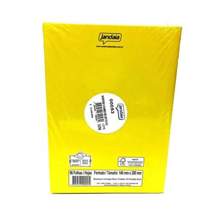 Imagem de CADERNO STIFF JANDAIA 96 FOLHAS AMARELO 140 mm X 200 mm - KIT COM 5 UN