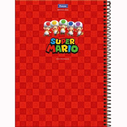 Imagem de Caderno Univ. 10 Matérias 160Fls Super Mario Capa 1 - Foroni