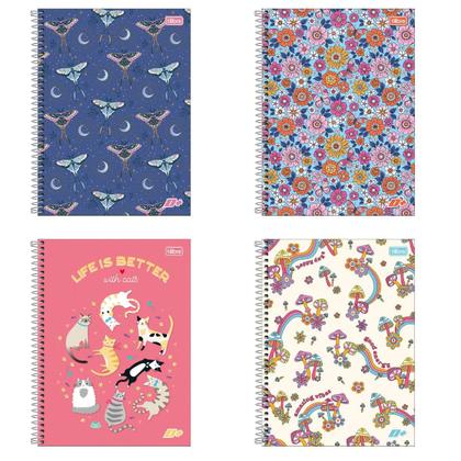 Caderno Univ. 10 Matérias D+ Feminino 200 Fls Tilibra Imagem de Caderno Univ. 10 Matérias D+ Feminino 200 Fls Tilibra