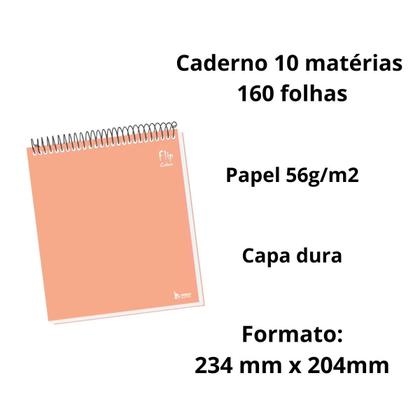 Imagem de Caderno universitário 10 mat 160f flip colors pessego cd