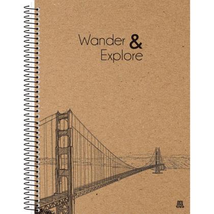 Imagem de Caderno Universitário 10X1 Capa Dura Paper KRAFT Masculino 160 Folhas com Bolsa Pacote com 4