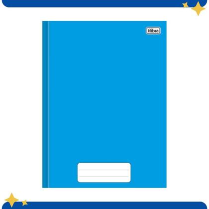 Imagem de Caderno Universitário Brochura Pepper Tilibra Azul com 80 Folhas Pautadas Capa Dura Estudante Aula