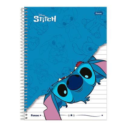 Imagem de Caderno Universitário Foroni Espiral Capa Dura Disney Stitch 1 Matéria 80 Folhas - Item Sortido