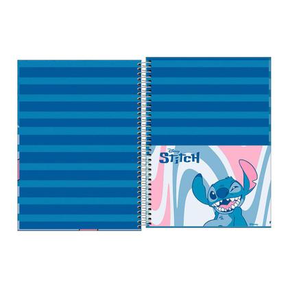 Imagem de Caderno Universitário Foroni Espiral Capa Dura Disney Stitch 1 Matéria 80 Folhas - Item Sortido