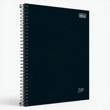 Imagem de Caderno Universitário Tilibra Zip Preto 1 Matéria  Capa Dura e 80 Folhas