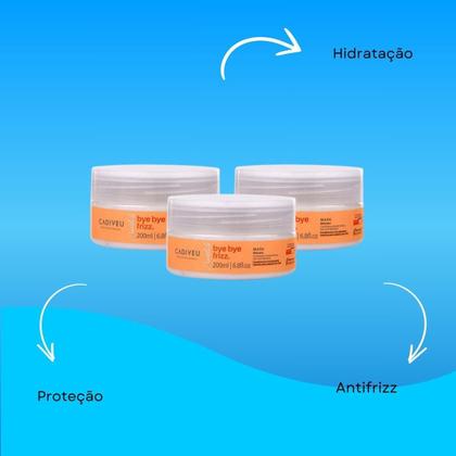 Imagem de Cadiveu Bye Bye Frizz Mask Kit 3 Máscara Capilar 200ml
