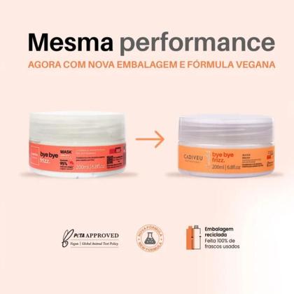 Imagem de Cadiveu Bye Bye Frizz Mask Kit 3 Máscara Capilar 200ml