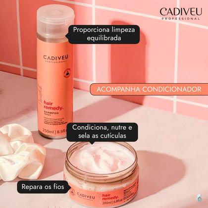 Imagem de Cadiveu Hair Remedy Kit Completo Shp/Con/Másc + Leave In SOS