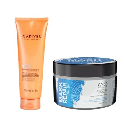 Imagem de Cadiveu Leave-in Nutri Glow 150ml +Wess Mask Repair 180g