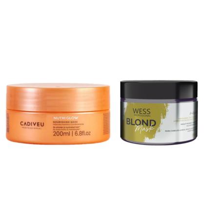 Imagem de Cadiveu Máscara Nutri Glow 200ml + Wess Blond Mask 200ml