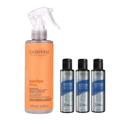 Imagem de Cadiveu Spray Bye Bye Frizz 200ml +Wess Kit NanoSelagem 50ml