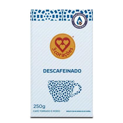 Imagem de Café 3 Corações Descafeinado a Vácuo Kit 3 Pacotes 250g