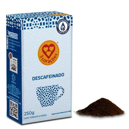 Imagem de Café 3 Corações Descafeinado a Vácuo Kit 3 Pacotes 250g