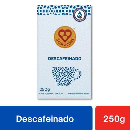 Imagem de Café 3 Corações Moído Descafeinado a Vácuo - 250g