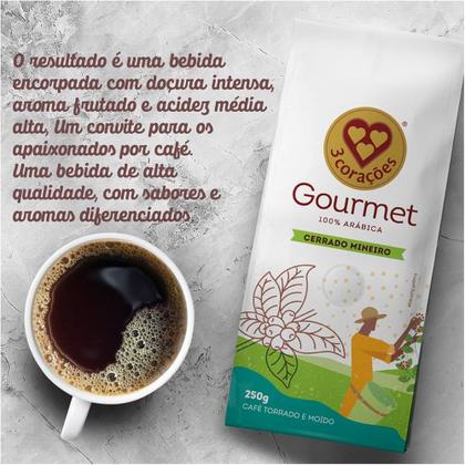 Imagem de Café 3 Corações Moído GOURMET CERRADO MINEIRO 250G
